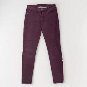 Altar’d State Ziggy Wine Taste Skinny Stretch Maroon Jeans - Size 29/9